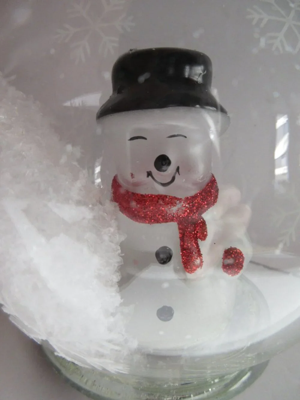 Handblown Christmas Ornament Glass Globe Snowman Color Changing LED Light Up